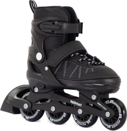 Aventuri Verstelbare Inline Skates - Semi-softboot Skeelers - Verstelbaar Maat 30-33 (S) - Voor Jongens en Meisjes - Zwart