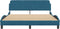vidaXL - Bedframe - met - hoofdeinde - fluweel - blauw - 160x200 - cm