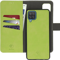 iMoshion Hoesje Geschikt voor Samsung Galaxy A12 Hoesje Met Pasjeshouder - iMoshion Uitneembare 2-in-1 Luxe Bookcase - Groen