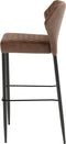 Louis Stapelbare barkruk cognac, Kunstleder, brandvertragend - SET VAN 2