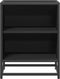 vidaXL - Nachtkastjes - 2 - st - 40x31x50 - cm - bewerkt - hout - en - metaal - zwart