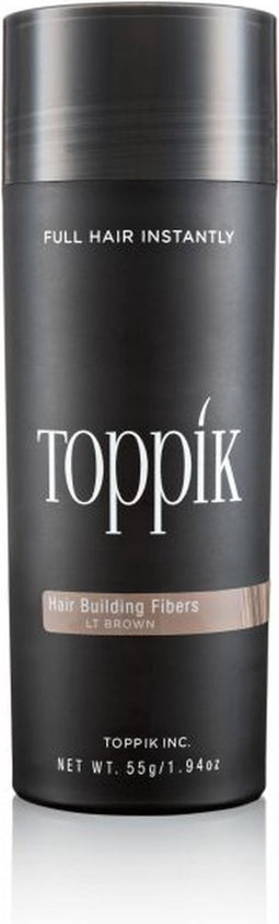 Toppik Hair Building Fibers Lichtbruin - 55 gram - Cosmetische Haarverdikker - Verbergt haaruitval - Direct voller haar