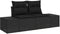 vidaXL - Ligzetel - Tuin - met - Kussens - Zwart - Poly - Rattan