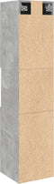 vidaXL - Badkamerwandkast - 30x30x130 - cm - bewerkt - hout - betongrijs