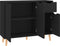 vidaXL - Dressoir - 90x30x72 - bewerkt - hout - zwart