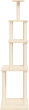 vidaXL - Kattenmeubel - met - sisal - krabpalen - 183 - cm - crèmekleurig