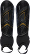 Avento Scheenbeschermers Double Tack - Met Enkelsok - Maat L - Zwart/Goud (1 paar)