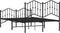 vidaXL - Bedframe - met - hoofd- - en - voeteneinde metaal - zwart - 120x190 - cm