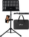 Finesse® Muziekstandaard - XL - Verstelbaar met Telefoonhouder - Opvouwbaar - Draagtas