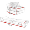 Luxe logeermatras - roze - camping matras - reismatras - opvouwbaar matras - 200 x 70 x 15 - met bru
