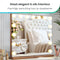 Mirlux Hollywood Spiegel 58x48CM - Make Up Spiegel met 15 LED Lampen - Dimbaar Licht 10x Vergroting - Rosé Goud