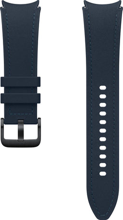 Samsung Watch Hybrid Leather Band - Geschikt voor Galaxy Watch6 (Classic) - Zweetbestendig - Donkerblauw (M/L)