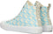 GUESS Ederla Hi - Hoge sneakers - Wit canvas met blauwe opdruk - Blauw - Maat 40