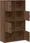 vidaXL - Boekenkast - 60x24x101,5 - cm - bewerkt - hout - bruin - eikenkleurig