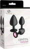 Anale Plug S Pleasures Crystal Zwart (3 pcs)