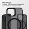 Accezz Rugged Frosted Backcover - MagSafe - Schokabsorberend - Zwart (iPhone 15 Pro)