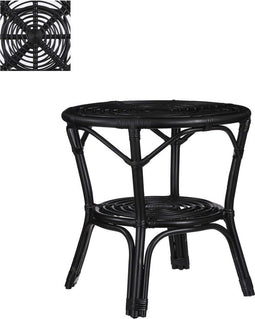 Mica Decorations Zambia Tuin Tafel - 55x55x56 cm - Rotan - Zwart