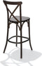 Essentials Crossback barkruk massiefhout - bruin - set van 3 - 50x51x114cm (LxBxH)