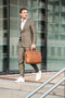 Leren Laptoptas Zwart Seth
