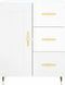 vidaXL - Dressoir - 69,5x34x90 - cm - bewerkt - hout - hoogglans - wit
