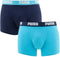 Puma Basic Boxer heren (2-pack) - aqua en blauw