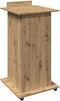 vidaXL - Podium - met - Wielen - Artisan - Eiken - Geengineerd - Hout