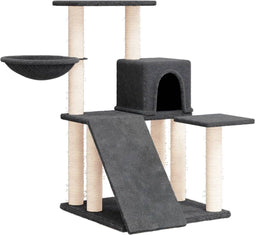 vidaXL - Kattenmeubel - met - sisal - krabpalen - 82 - cm - donkergrijs