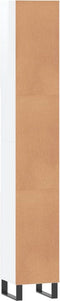 vidaXL - Badkamerkast - 30x30x190 - cm - bewerkt - hout - hoogglans - wit