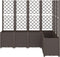 vidaXL - Plantenbak - met - latwerk - 160x120x140 - cm - polypropeen - bruin