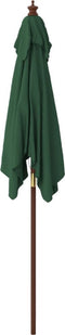 vidaXL - Parasol - met - houten - paal - 198x198x231 - cm - groen