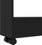 vidaXL - Opbergtrolley - smal - 3-laags - bewerkt - hout - zwart
