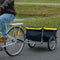 Dunlop Fietskar - Fietsaanhanger - Opvouwbaar met Reflectoren en Verstelbare Regenhoes - Geel