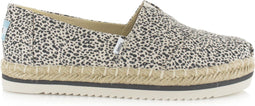 Toms Alpargate Platform Rope - Dames espadrille - Vegan canvas - Wit zwart - Maat 38