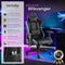 tectake® Tartaros - Gamingstoel - Massagefunctie LED-verlichting - Zwart