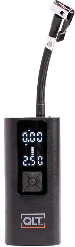 QLT Snoerloze Luchtcompressor Pro - Draadloze compressor en powerbank - 10,3 Bar met LED verlichting - Zwart