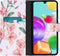 iMoshion Hoesje Geschikt voor Samsung Galaxy A41 Hoesje Met Pasjeshouder - iMoshion Design Softcase Bookcase - Wit / Roze / Blossom Watercolor