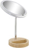 Make-up Spiegel Met LED Licht Zilver Bamboe (20 x 14 x 34 cm)