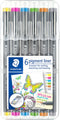 Staedtler - Fineliner pigment 308 0.5mm 6 st ass | Etui a 6 stuk | 10 stuks