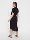 Pieces PCCECILIE SS Long Dress - Dames Jurk - Doorknoopmodel met Ceintuur - Maat S