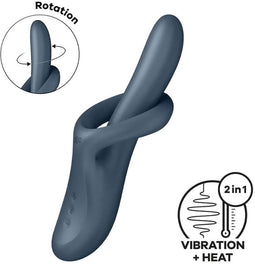 Satisfyer - Heat Flex 4 - Verwarmende Rabbit Vibrator - Grijs