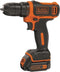 BLACK+DECKER BDCDD12 - Accuboormachine 10.8V - 2 accu's + 100 accessoires - zwart