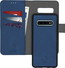 iMoshion Hoesje Geschikt voor Samsung Galaxy S10 Hoesje Met Pasjeshouder - iMoshion Uitneembare 2-in-1 Luxe Bookcase - Donkerblauw