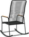 vidaXL - Tuinschommelstoel - 59x79,5x104 - cm - PVC-rattan - zwart