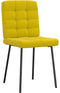 vidaXL - Eetkamerstoelen - 2 - st - fluweel - geel