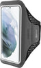 Mobiparts Comfort Fit Sport Armband - Samsung Galaxy S21 Plus - Ademend materiaal en sleutelvak - Zwart