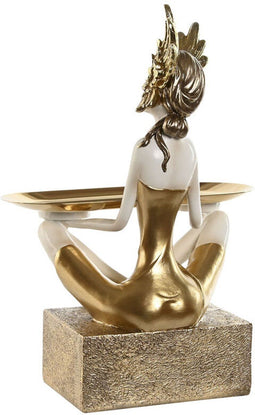 Decoratieve figuren Home ESPRIT Wit Gouden 23 x 13 x 33 cm