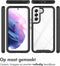 iMoshion Hoesje Geschikt voor Samsung Galaxy S22 Hoesje - iMoshion 360° Full Protective Case - Zwart / Transparant