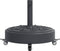 vidaXL - Parasolvoet - met - wielen - voor - stok - van - Ø38 - / - 48 - mm - 27 - kg - rond