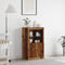vidaXL - Dressoir - met - LED - Verlichting - Oud - Hout - 60,5x37x100 - cm