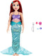DISNEY PRINSES ARIEL - Speelpop 80CM - Afneembare staartvin - Roze haarborstel (1 stuk)